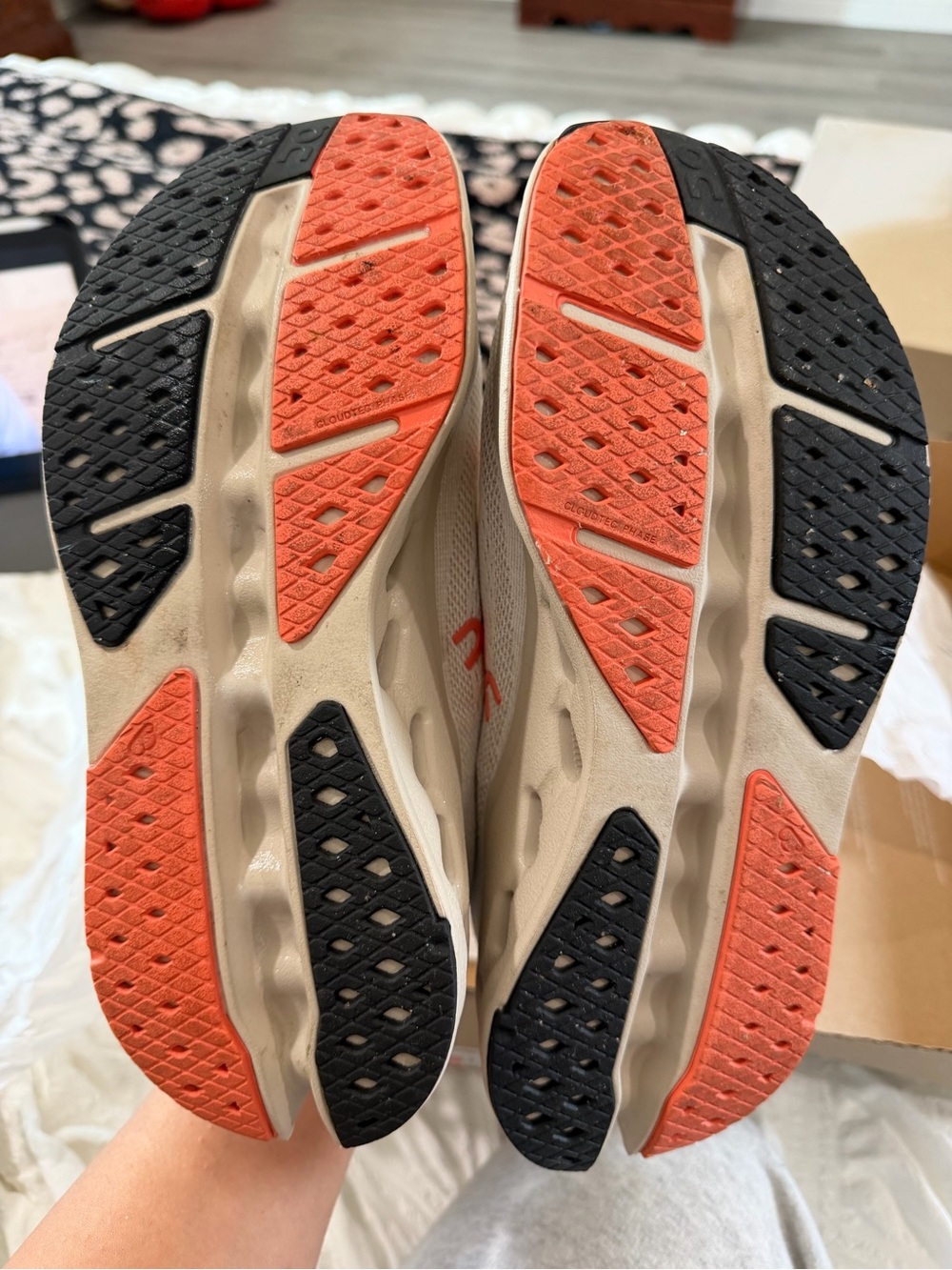 On Running Women's Cloudsurfer Max Sneakers in ivory salmon - Picture 3 of 3